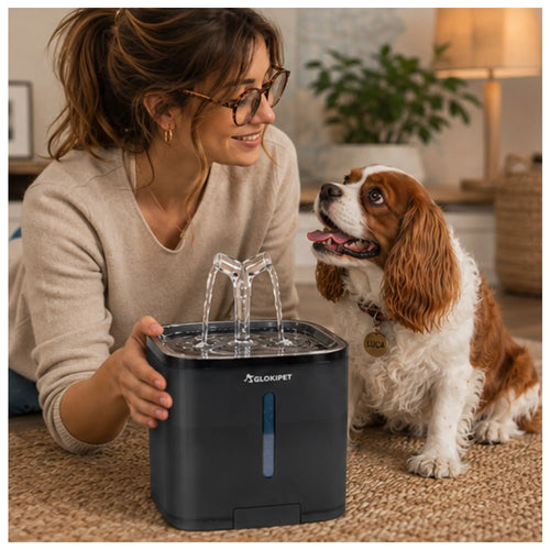 Fuente de Agua Inteligente para Mascotas 2L – Filtración Triple y Circulación Continua Mas que mascotas