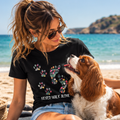 Camiseta "Never Walk Alone" – Estampado  Floral para  Dog lovers