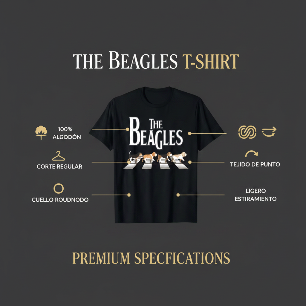 Características técnicas camiseta The Beagles