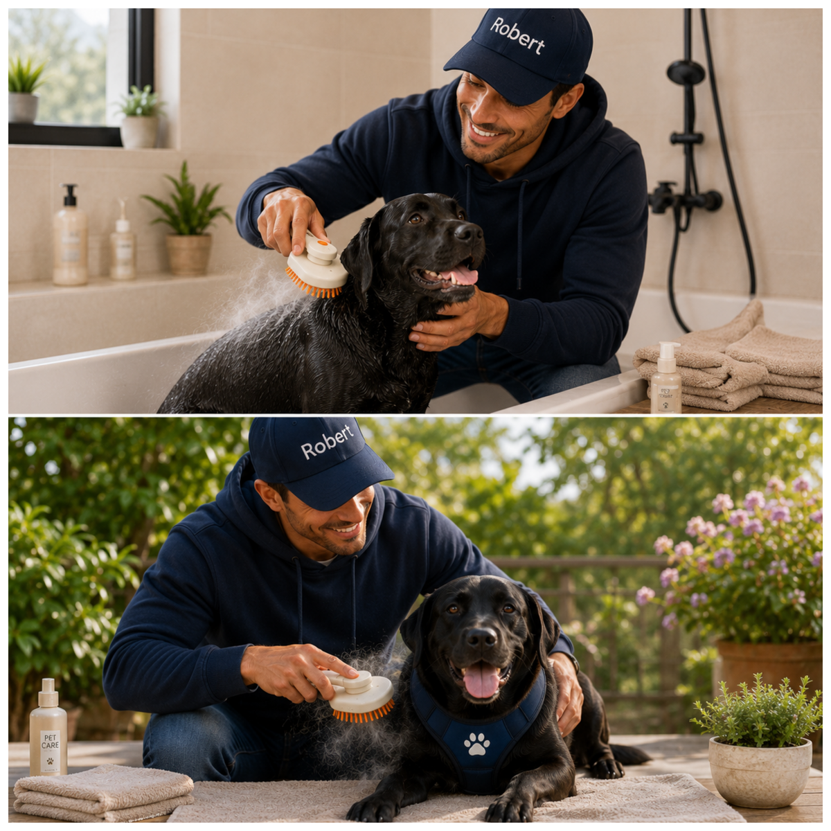 Cepillo de Vapor 3 en 1 para mascotas: Masajeador Peine Hidratante