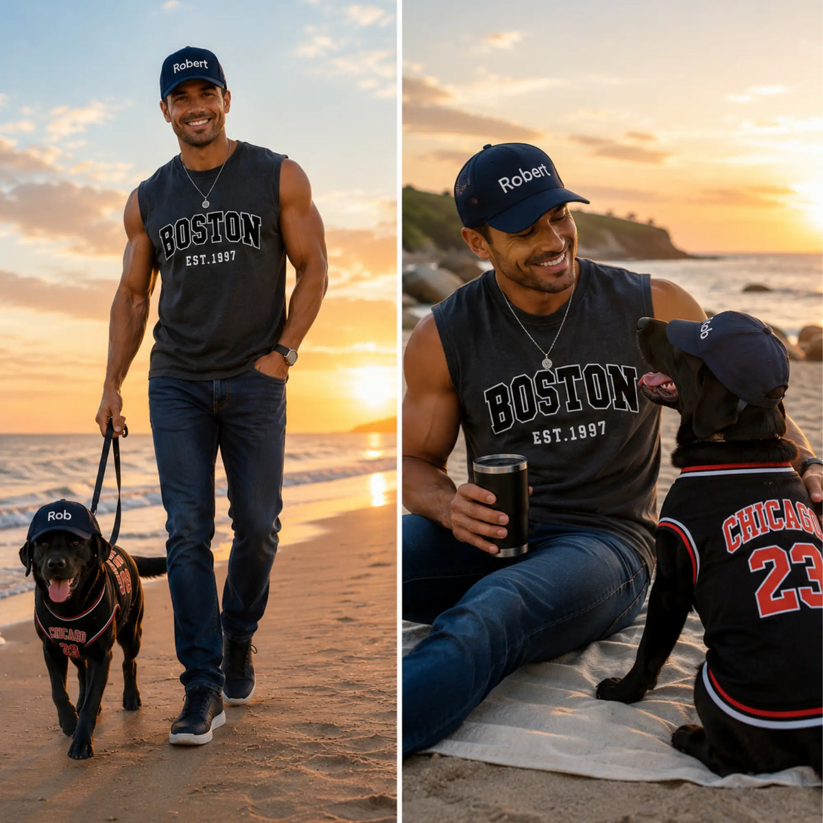 Kit   Deportivo "Team Spirit": Ropa a Juego para Dueño y Perro Mas que mascotas