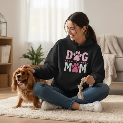 Sudadera con Capucha "Dog Mom" – Confort y Estampado original