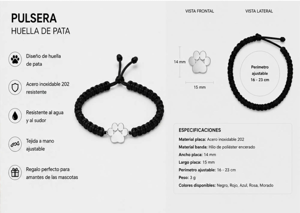 Kit "Regalo con Huella": Pulsera y Llavero Dog Mom - Mas que mascotas