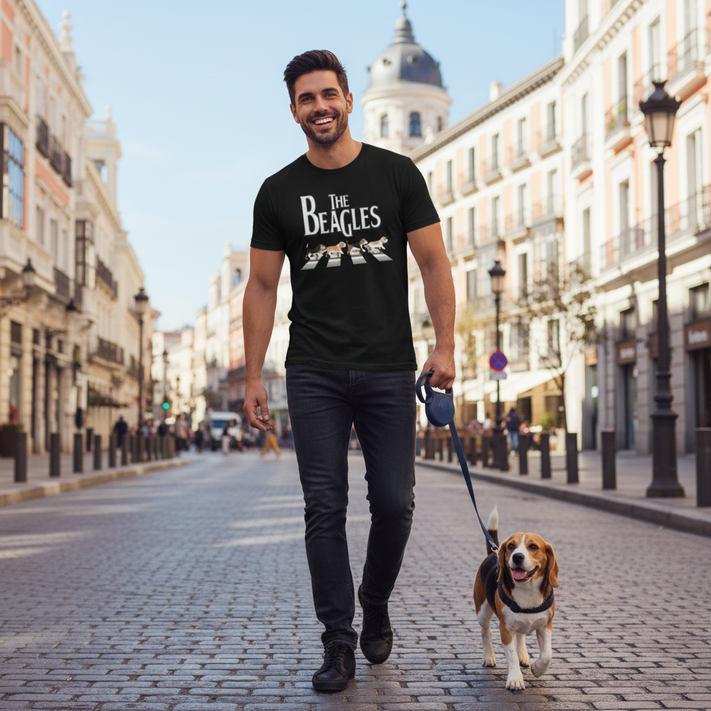 Robert con beagle en Madrid