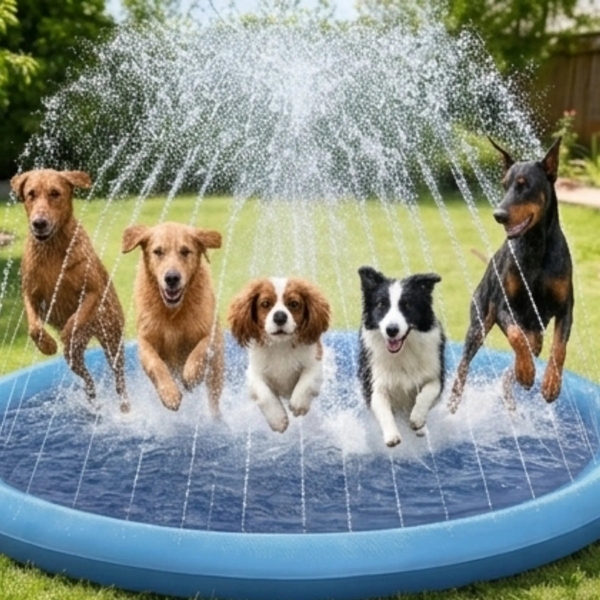 Piscina refrescante con fuente de agua para perros | Diversión y bienestar para el verano - Mas que mascotas